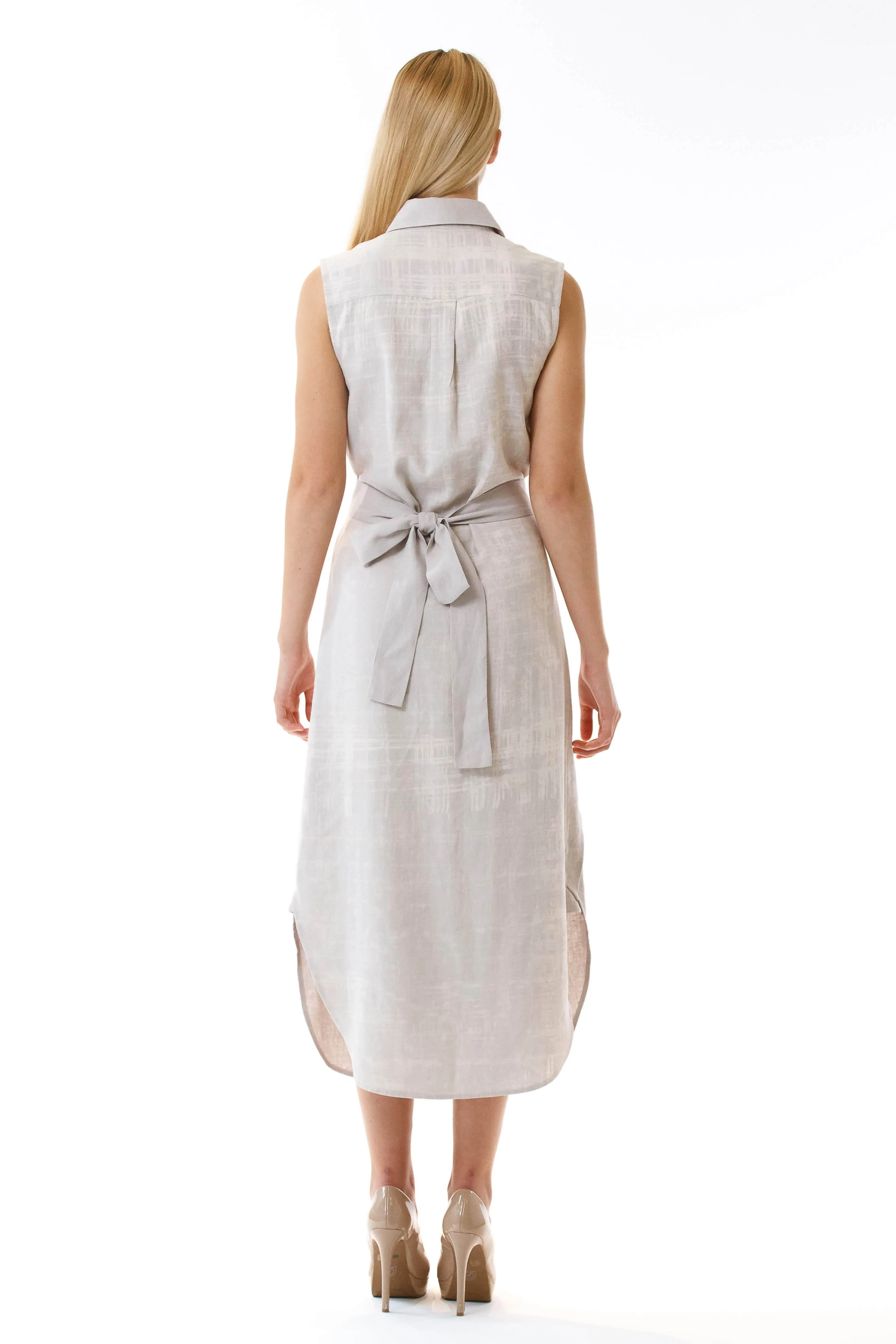 Womens Paneled Shirt Dress