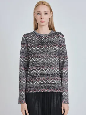 Yal Missoni Zigzag Metallic Sweater